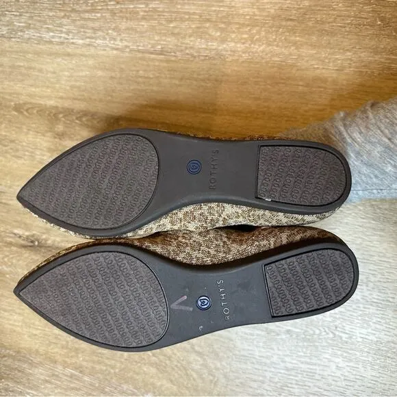 Rothys The Point Driftwood Spot Textile Ballet Flats 7