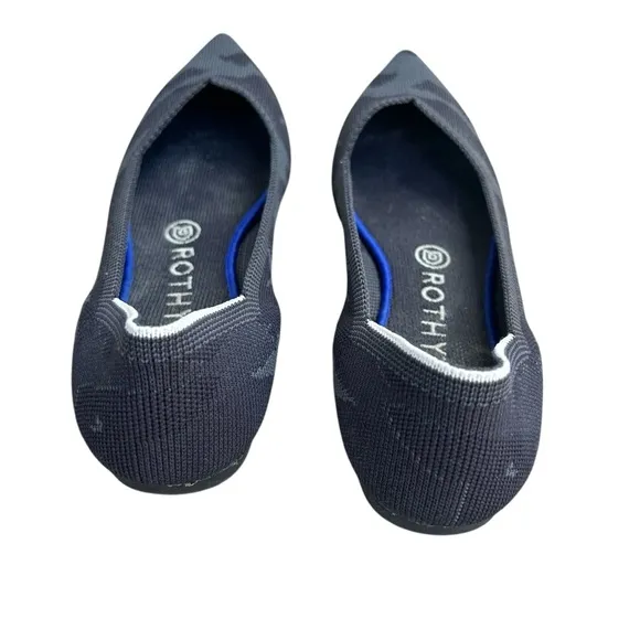 Rothy’s The Point Grey &amp; Black Camo Flat Fun Simple Classic Comfort Size 8.5.