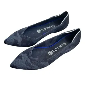 Rothy’s The Point Grey &amp; Black Camo Flat Fun Simple Classic Comfort Size 8.5.