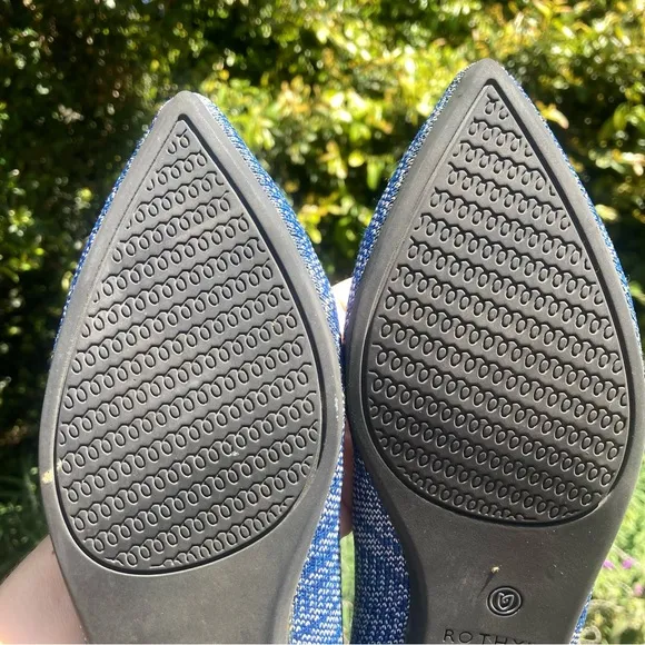 Rothy's The Point Indigo Heather Blue Ballet Flats Size 8 Retired Shade Washable