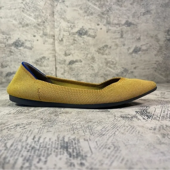 Rothy's 'The Point' Marigold Yellow Pointed Toe Flats