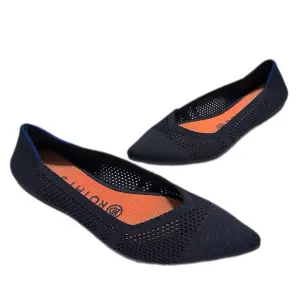 Rothy's The Point Maritime Navy Lattice Stitch Ballet Flats Women’s Size W8
