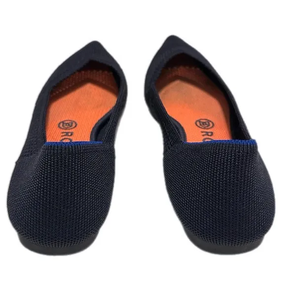 Rothy's The Point Maritime Navy Lattice Stitch Ballet Flats Women’s Size W8