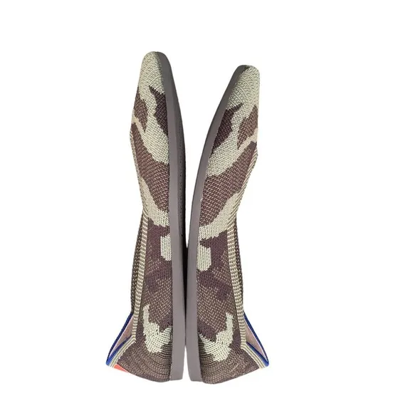 Rothy’s The Point Olive Camouflage Pointed Toe Ballet Flats -  Size 7