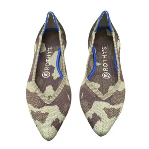 Rothy’s The Point Olive Camouflage Pointed Toe Ballet Flats -  Size 7