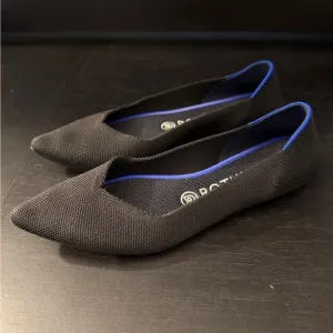 Rothy’s The Point Original Point Solid Black Ballet Flats Women’s Size 8
