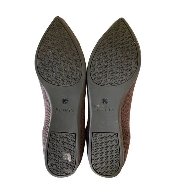 Rothy's The Point pointed flats no insoles women's size 8