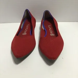 Rothy’s Womens Casual pointed toe Slip On Ballet flats chili red  size W9