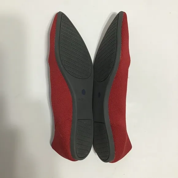 Rothy’s Womens Casual pointed toe Slip On Ballet flats chili red  size W9