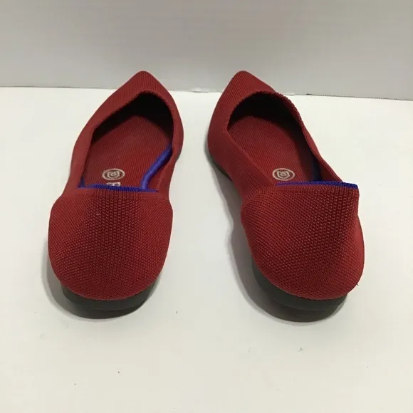 Rothy’s Womens Casual pointed toe Slip On Ballet flats chili red  size W9