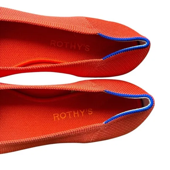 Rothy's Women's Orange Flats Pointed Toe Size 10w