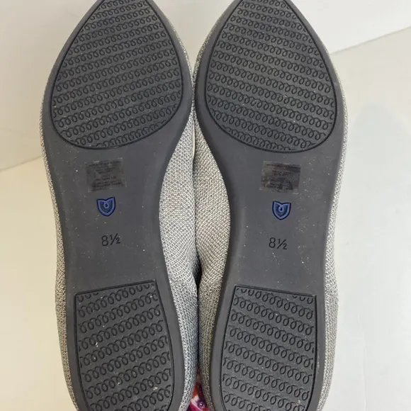 Rothy's Womens The Point Metallic Pointed Toe Slip On Ballet Flats Size 8.5
