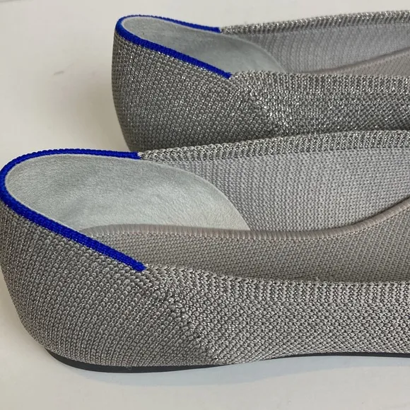 Rothy's Womens The Point Metallic Pointed Toe Slip On Ballet Flats Size 8.5