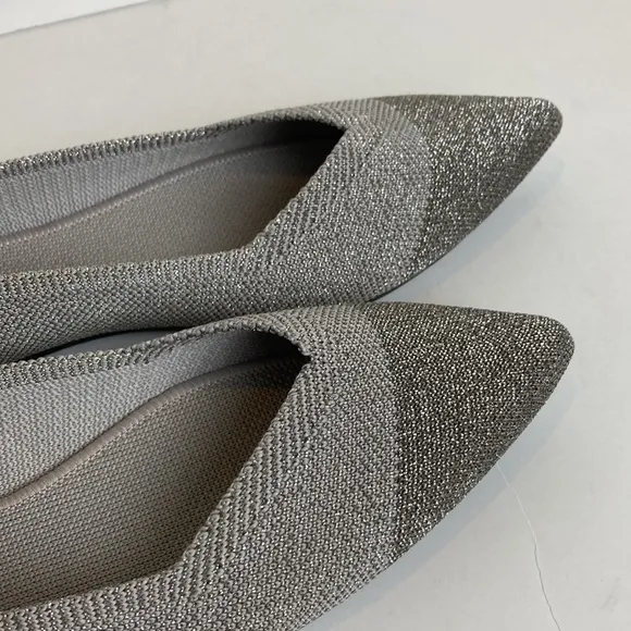 Rothy's Womens The Point Metallic Pointed Toe Slip On Ballet Flats Size 8.5