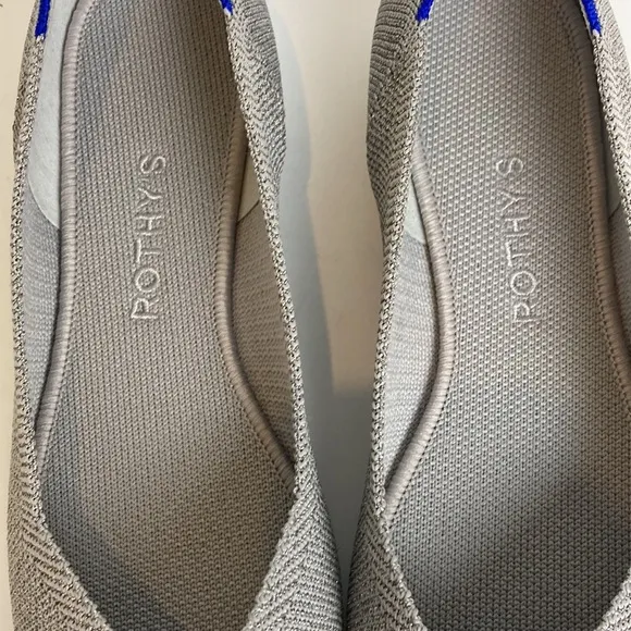 Rothy's Womens The Point Metallic Pointed Toe Slip On Ballet Flats Size 8.5