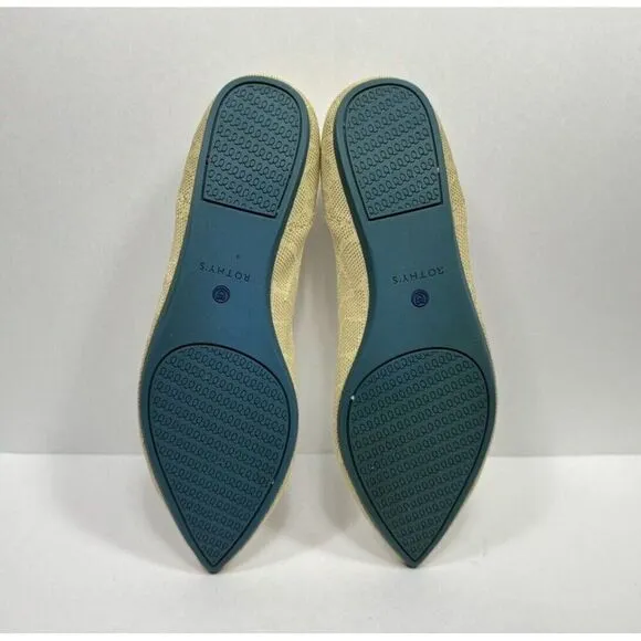 Rothy's The Point Ballet Flats Sahara Gold Women's Casual Shoe Size 11.5