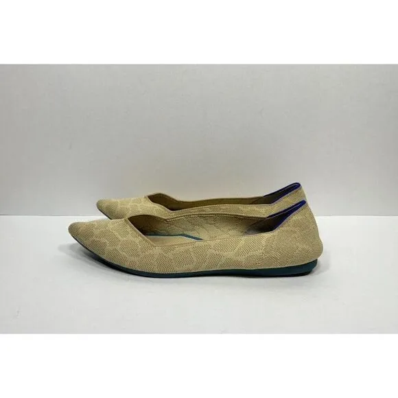 Rothy's The Point Ballet Flats Sahara Gold Women's Casual Shoe Size 11.5