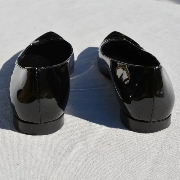 SAINT LAURENT YSL Paris 10 Patent Leather Ballerina Pointed toe flats 40 $595