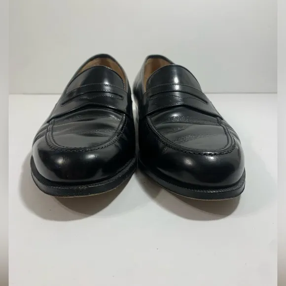 Salvatore Ferragamo Black Leather Mens Penny‎ Loafers 8.5 EE