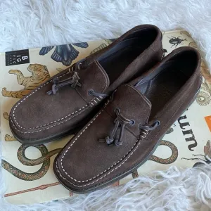 Salvatore  Ferragamo brown‎ suede leather loafers
