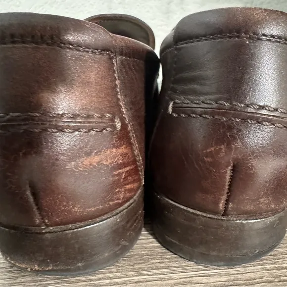 Salvatore Ferragamo Gancini Dark Brown Leather Men's Dress Loafers Size 8