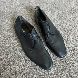 Salvatore Ferragamo leather black dress shoes loafers