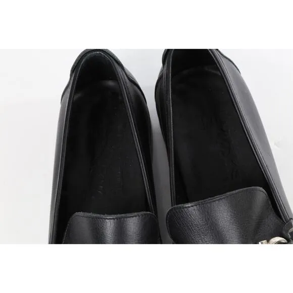 Salvatore Ferragamo Mens Black Leather Horsebit Dress Loafers Shoes Size 12D