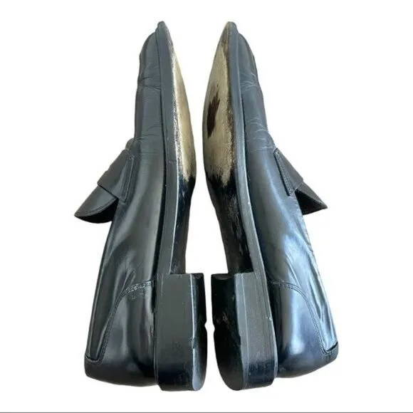 SALVATORE FERRAGAMO Mens Classic Black Loafers Size 9.5
