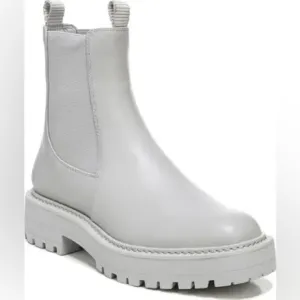 Sam Edelman Boots Laguna Chelsea Grey Leather Waterproof Size 10.5