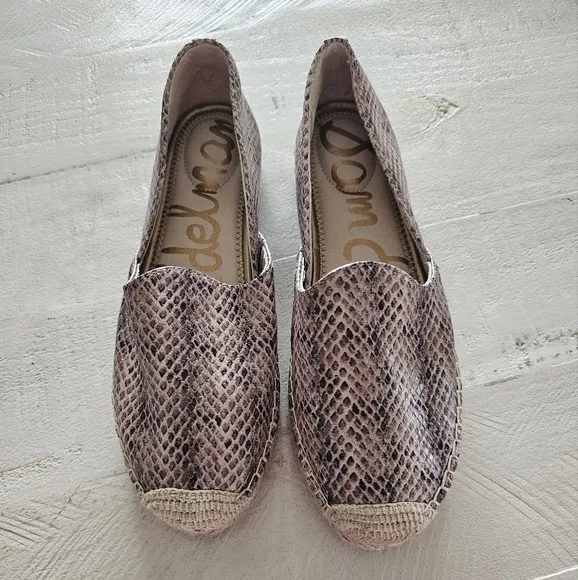 Sam Edelman Kesia Espadrille FlatsWomen's Snake Skin, Multi Size 9 NWOT
