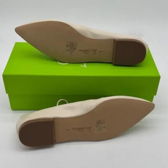 Sam Edelman Leather Ballet Flats‎ Pointed Toe Dressy Beige Size 9M