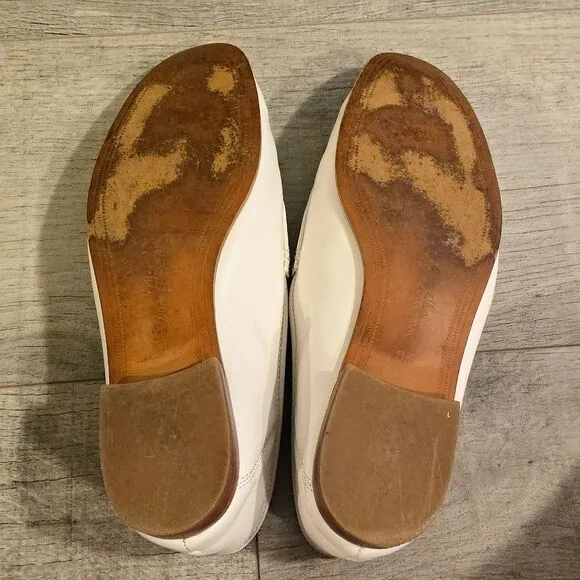 Sam Edelman Lior White Leather Classic Loafers 9.5