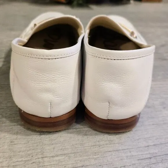 Sam Edelman Lior White Leather Classic Loafers 9.5
