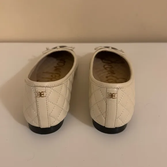 Sam Edelman Marilyn Ivory/Black Ballet Flats 6.5
