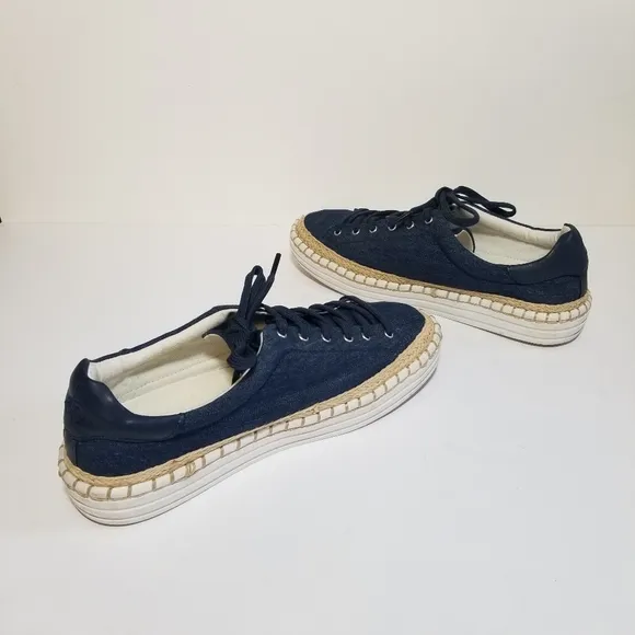 SAM EDELMAN Womens Denim Jean Espadrilles Size 7