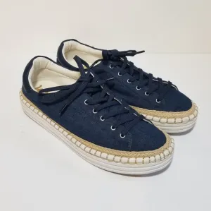 SAM EDELMAN Womens Denim Jean Espadrilles Size 7