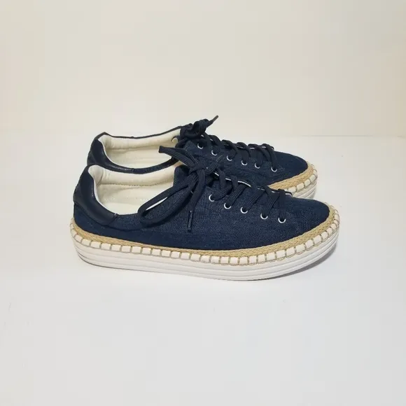 SAM EDELMAN Womens Denim Jean Espadrilles Size 7