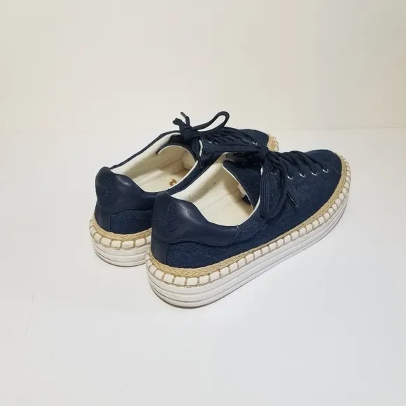 SAM EDELMAN Womens Denim Jean Espadrilles Size 7