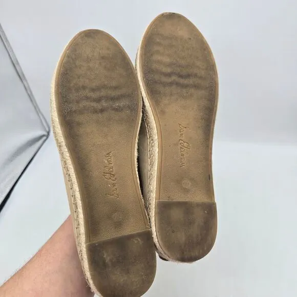 Sam Edelman Women's Kai Suede Espadrille Flat Loafers Casual Beige Size 7.5M