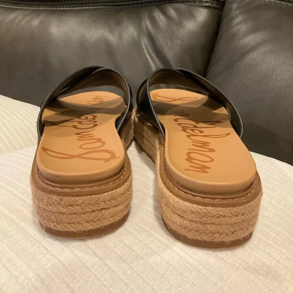 Sam Edelman Women's Korina Crossover Strap Espadrille Platform Slide Sandals