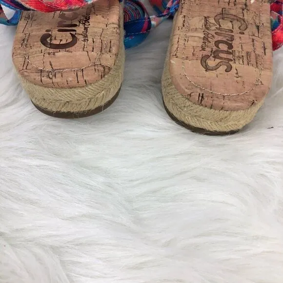 Sam Edelman Circus Multicolor Lace Up Espadrilles