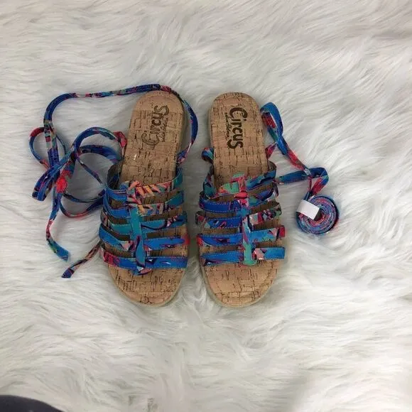 Sam Edelman Circus Multicolor Lace Up Espadrilles