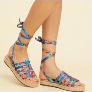 Sam Edelman Circus Multicolor Lace Up Espadrilles