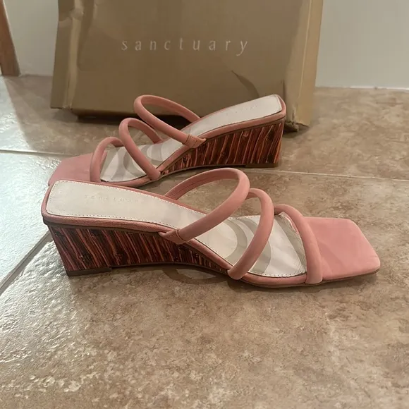 SANCTUARY Klique Suede Sandals in Clay NEW