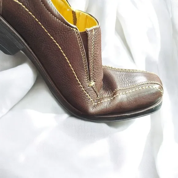 Sandro Moscoloni Leather Loafers Slip On Dress Shoes Brown Comfort Men 11 EEE