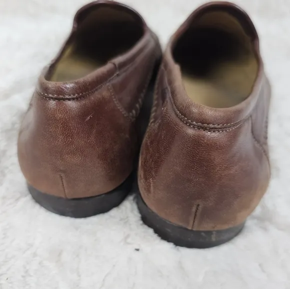 Santoni Tassel Loafers Mens 9 EE Brown Made In Italy Woven Western Classic Prep