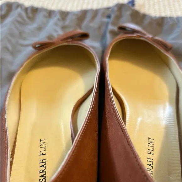 Sarah Flint Natalie Brown Leather Flats