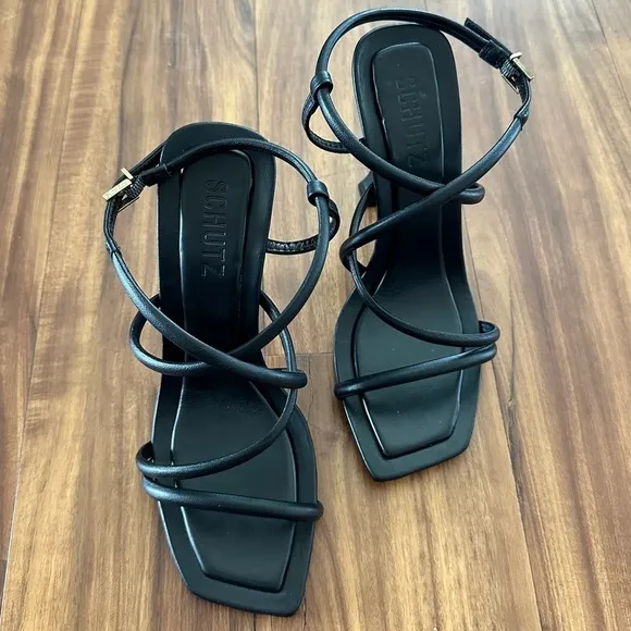 {Schutz} Black Strappy heels Size: 7