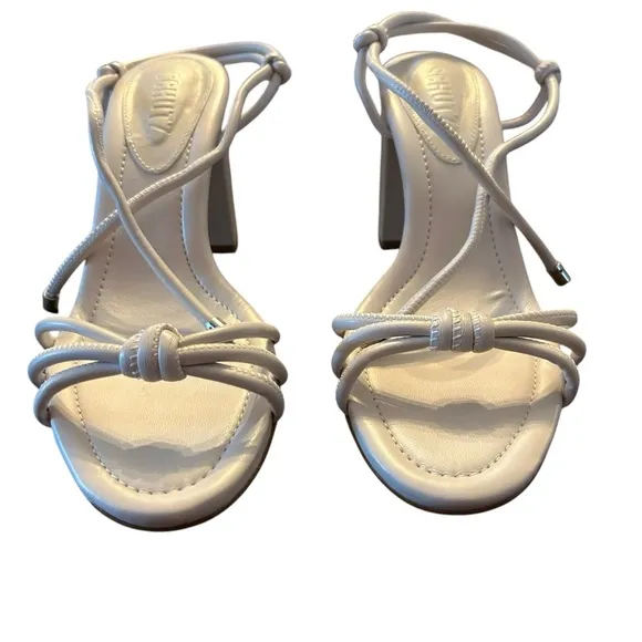 Schutz Kate Block Heel Tie Ankle Strap Strappy Heels NEW Size 7.5