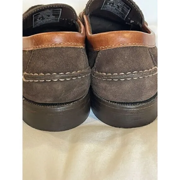 SEBAGO Docksiders Men's BROWN Suede Leather Penny Loafers Driving Shoes‎ 8D